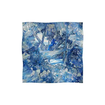 HERMES Silk Scarves Unisex Blue