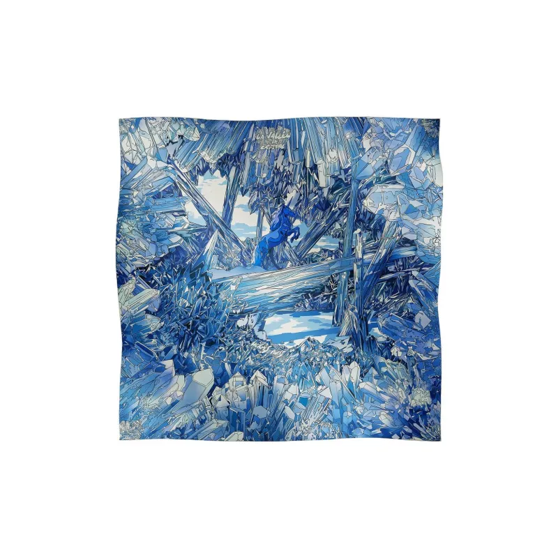 HERMES Silk Scarves Unisex Blue-0