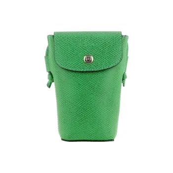 LONGCHAMP Logo embossed Leather Phone Case
