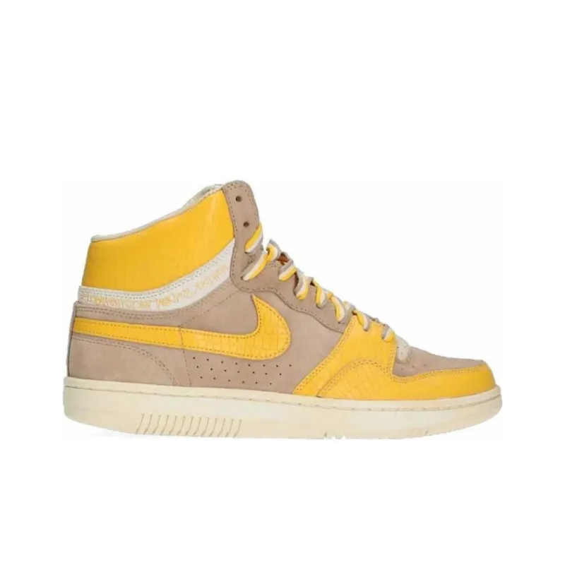 Nike X Stussy Court Force Hi 'Yellow Beige'-1