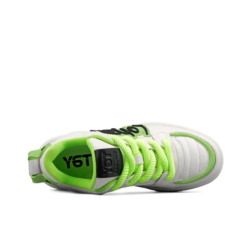 Y6T Cinematic Collection Durable Lightweight And Breathable Low Top Skateboard Shoes Unisex White Green-5