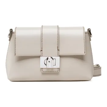 Furla Genuine Leather Square Bag Shoulder Bag Crossbody Bag Regular Women's Gray
