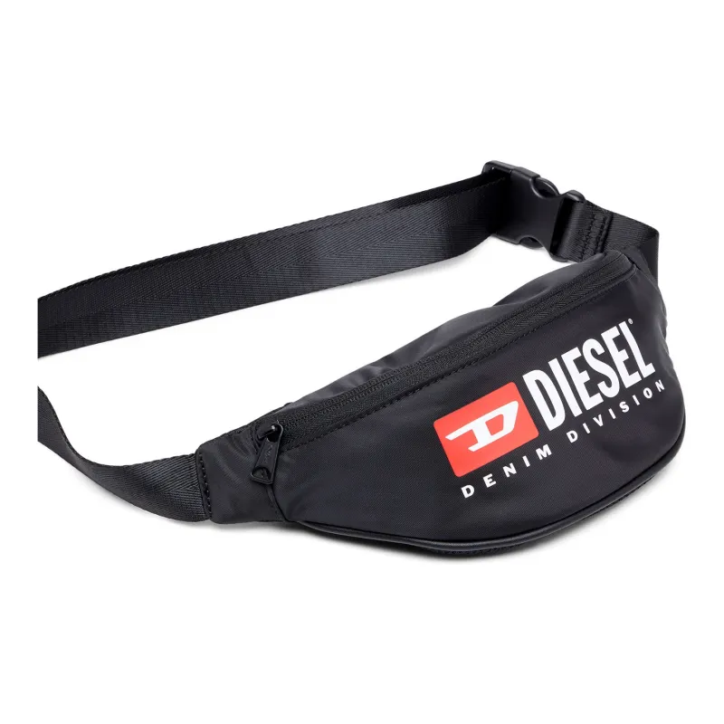DIESEL Polyester Crossbody Bag, Fanny Pack Regular Men's Black-3