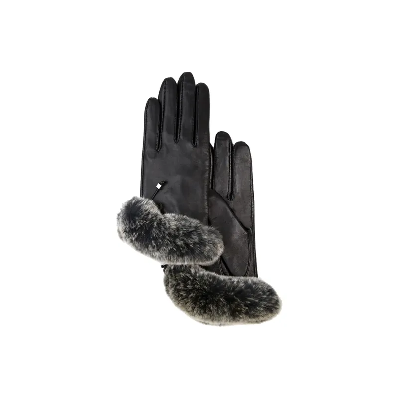 MARJAKURKI Sheepskin Touchscreen Rex Rabbit Fur Autumn Fairy Tale Glove Greeting Card Women's-1
