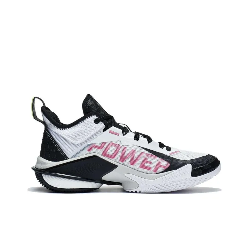 LiNing Power 10 Mid Top Performance Basketball Shoes Men's White-1