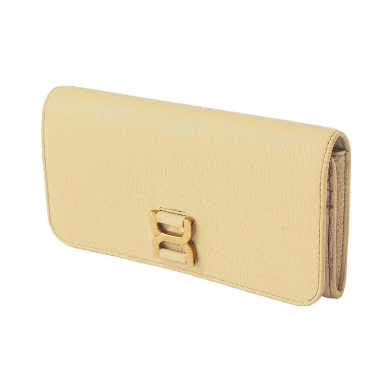 Chloe Marcie Grained Calfskin Wallet Women's Soft Yellow-1