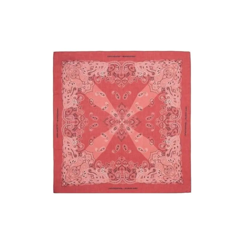 OFF-WHITE Silk Scarves Unisex Red-0