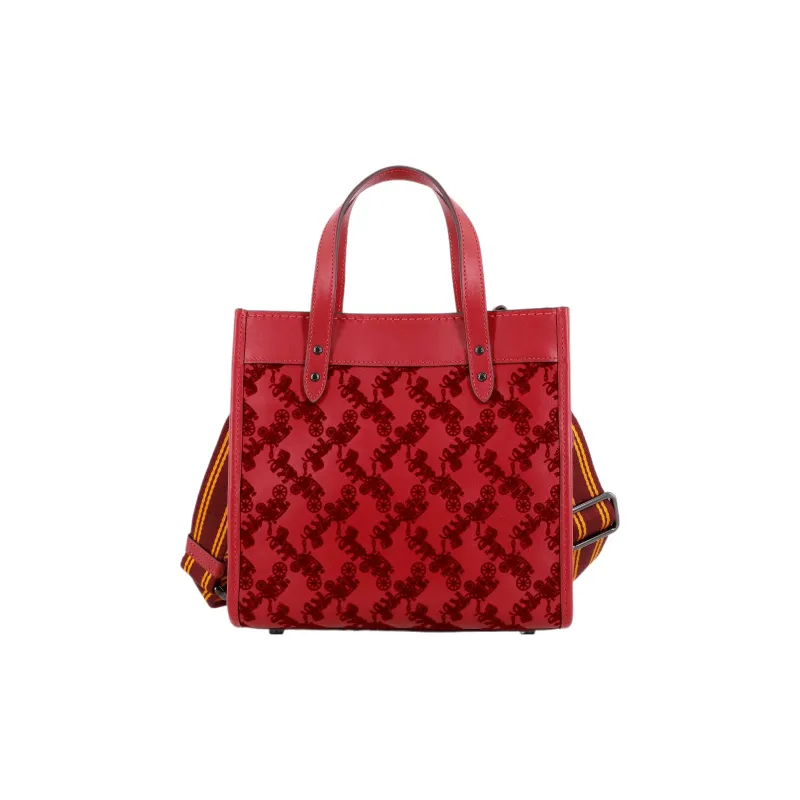 COACH Field Cow Leather Tote Bag Shopping Bag Handbag Shoulder Bag Crossbody Bag Medium Size Women's Burgundy-2