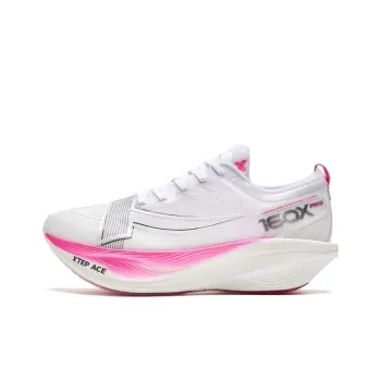 XTEP Racing 160X 5.0 PRO Cushioning Wear Resistant Low Top Running Shoes Women's White Pink