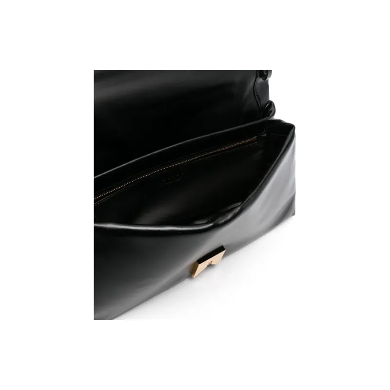 MARNI Prisma Logo-stamp Leather Tote Bag-2
