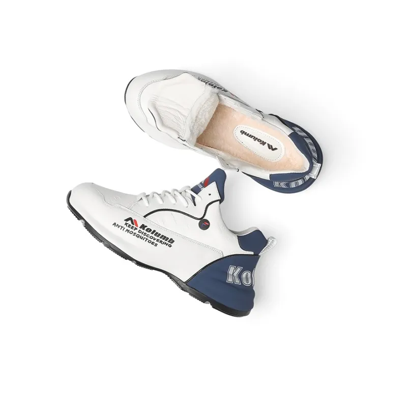 KOLUMB Thermal Low Top Casual Shoes Men's White Blue-4