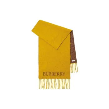 Burberry Knit Scarves Unisex Yellow