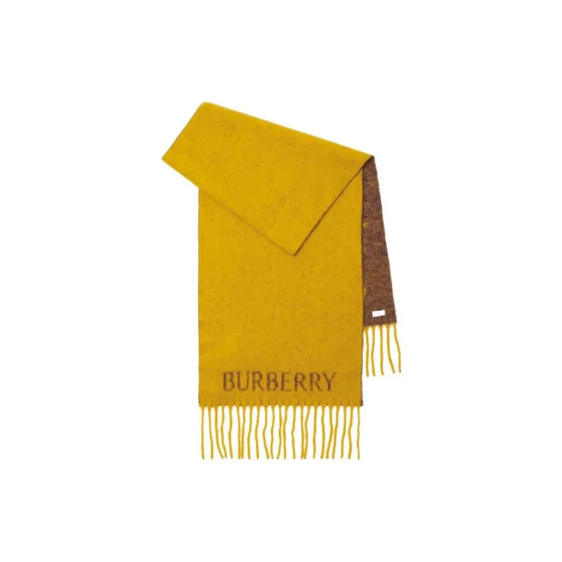 Burberry Knit Scarves Unisex Yellow-0