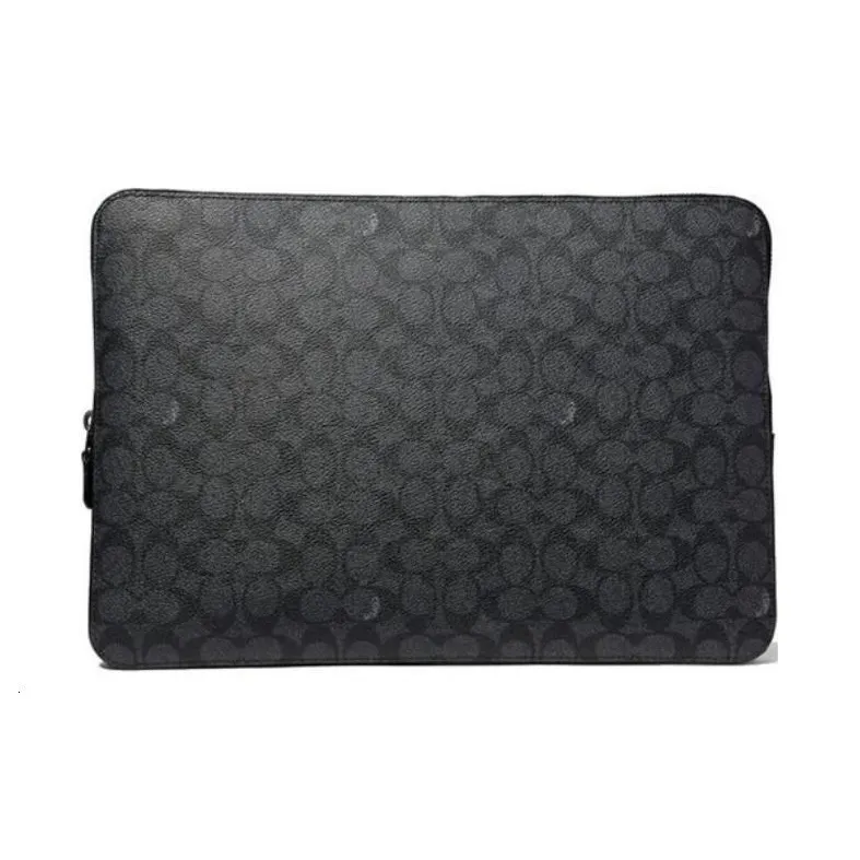 COACH Leather Briefcase, Envelope Bag, Clutch Tubas Men's Black Charcoal Black-3