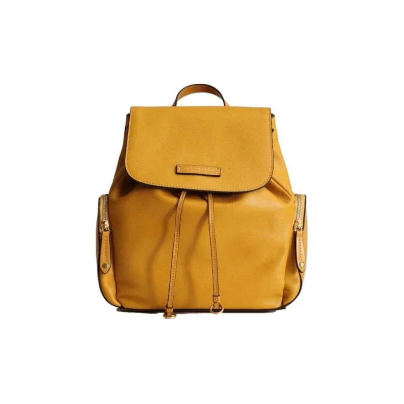THE BRIDGE Leather Backpack Women's Yellow-0