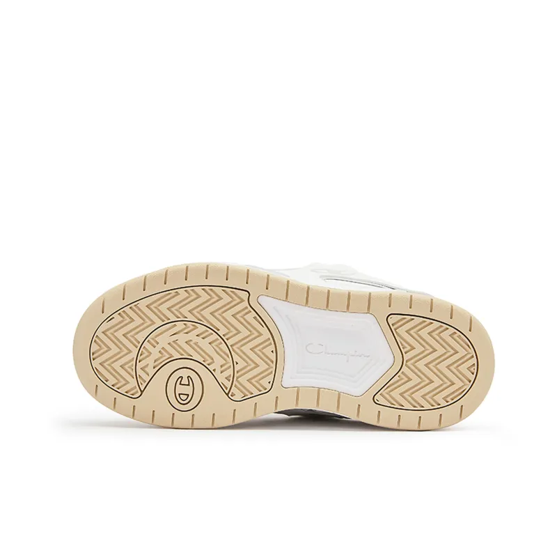 Champion Low Top Skateboard Shoes Women's White Gray-4