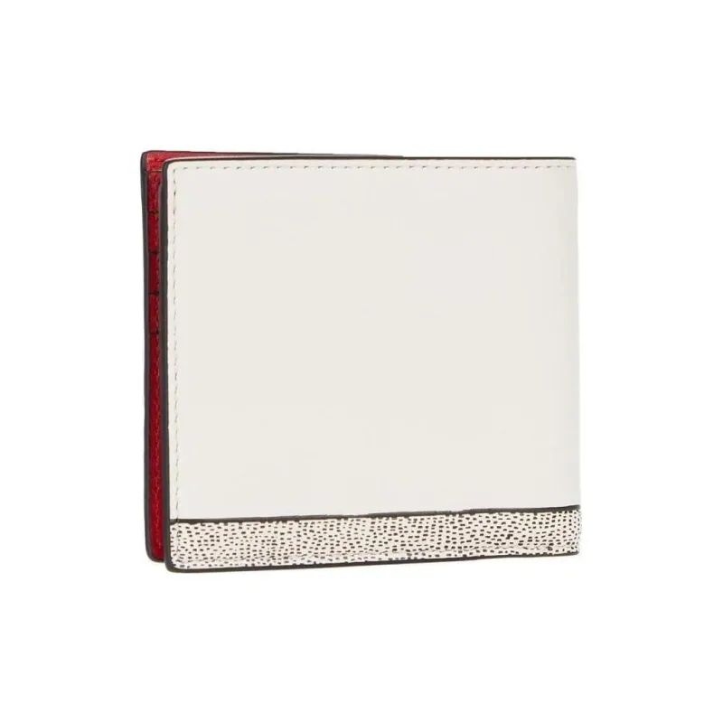 COACH Disney X Keith Haring Pebbled Leather And Calfskin Card Holder Wallet Regular Men's White-4