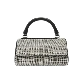 KARA White Crush Crystal embellished Mini Bag