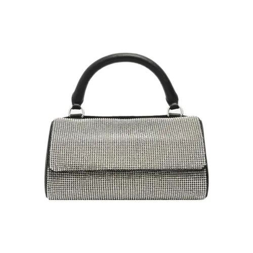 KARA White Crush Crystal embellished Mini Bag