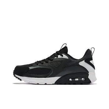 Erke Wear Resistant Low Top Running Shoes Men's Black White