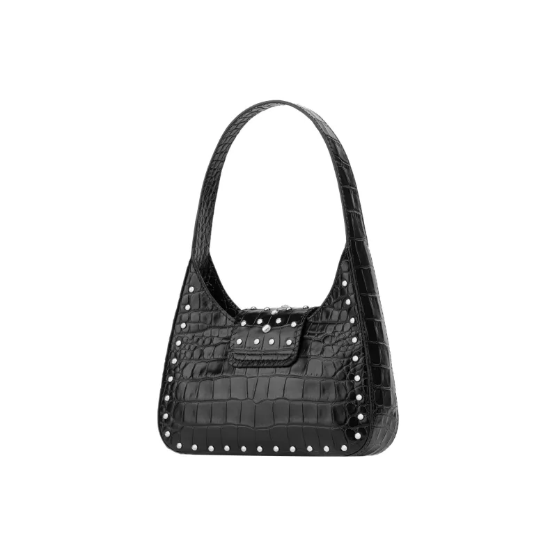 MOSCHINO Calfskin Handbag Shoulder Bag Women's Black-1