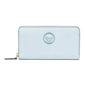 VERSACE La Medusa Calfskin Wallet Women's Light Blue