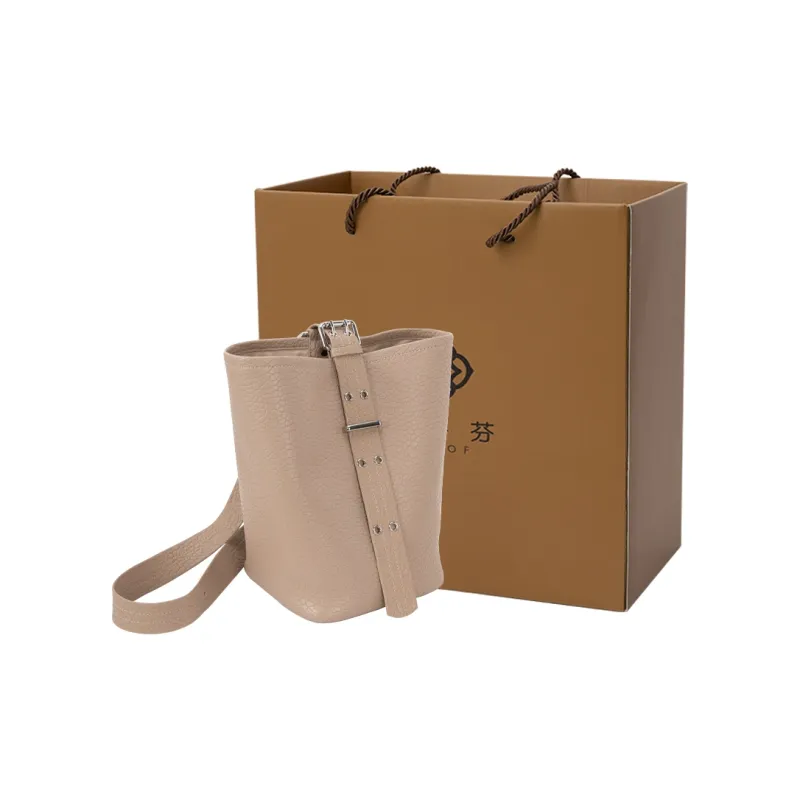 VENOF Cow Leather Premium Small Batch Women's One Shoulder Crossbody Tote Women's Stone Gray-8