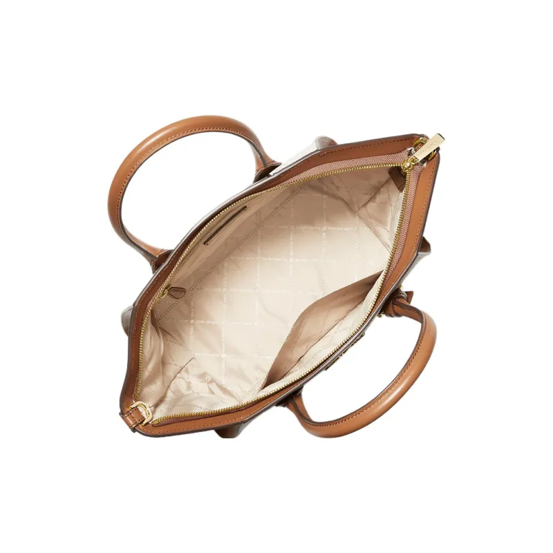 MICHAEL KORS Avril Coated Canvas Shoulder Bag, Crossbody Bag, Handbag Large Size Women's Vanilla-2