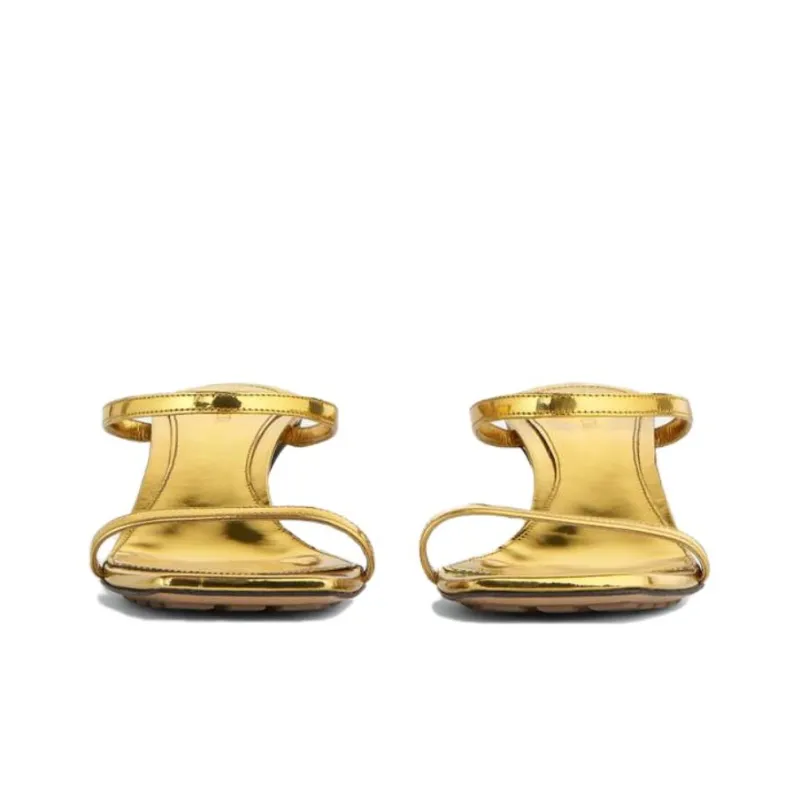 Bottega Veneta Knot Quiet Slide Slippers Women's Gold-2