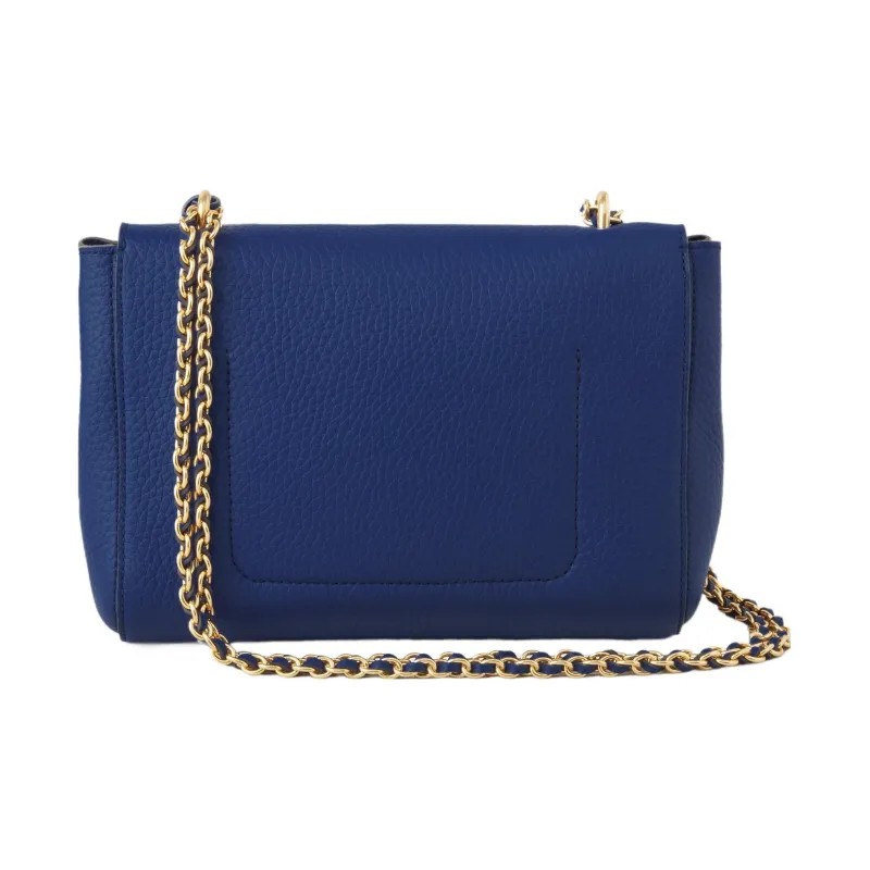 Mulberry Lily Cow Leather Evening Party Bag Crossbody Bag Shoulder Bag Women's Color Blue-2