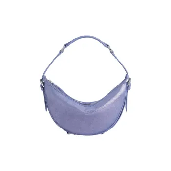 By Far Gib Lamé Leather Shoulder Bag