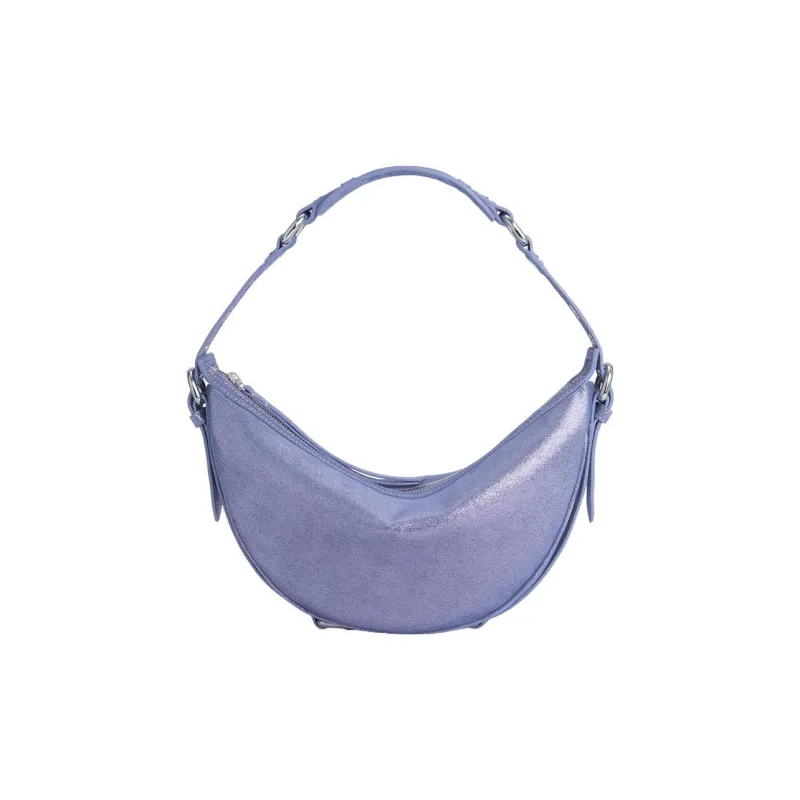 By Far Gib Lamé Leather Shoulder Bag-0