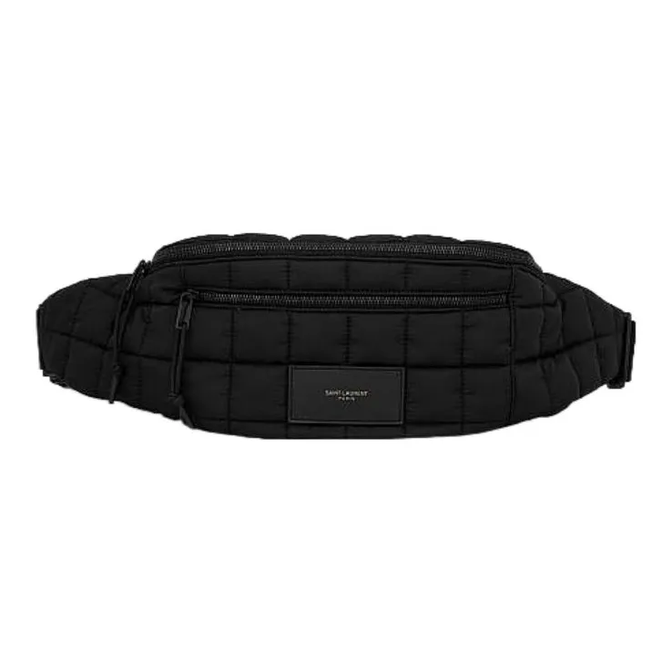 SAINT LAURENT Nux Recycled Nylon Fanny Pack Men's Black-1
