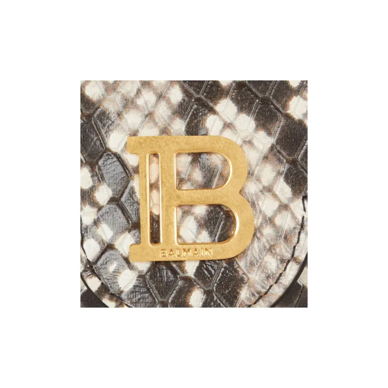 BALMAIN B-BUZZ Calfskin Wallet Women's Brown-3