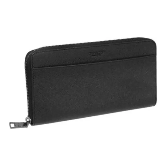 COACH Travel Wallet Leather Long Zipper Wallet Clutch Men's Black-3