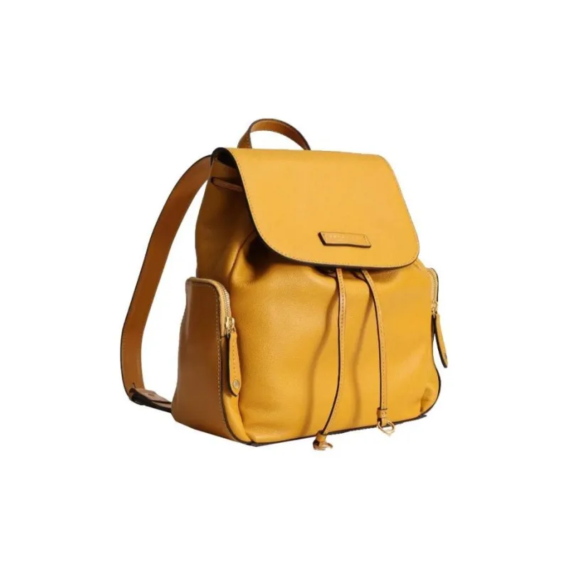 THE BRIDGE Leather Backpack Women's Yellow-1