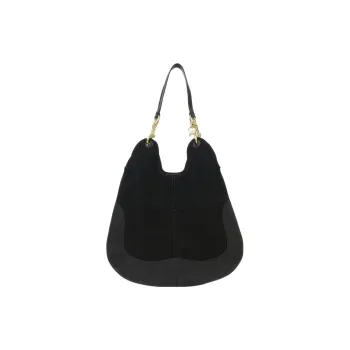 See By Chloe Hana Grained Goatskin With Suede Cow Leather Handbag Women's Black