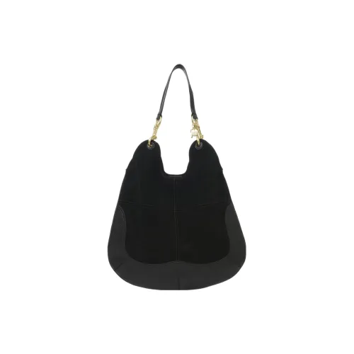 See By Chloe Hana Grained Goatskin With Suede Cow Leather Handbag Women's Black