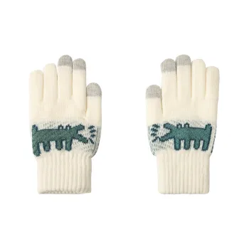 BAIJUAN Acrylic Knit Gloves Unisex
