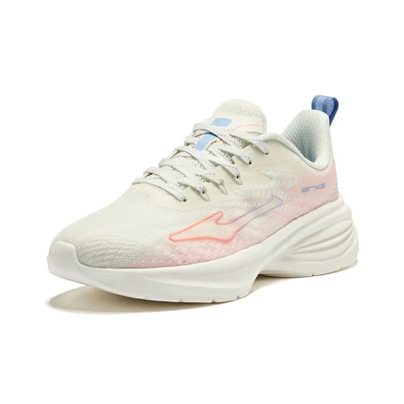 Erke Cushioning Wear-Resistant Low-Top Running Shoes Women's Microcrystal White Blue Purple Wisteria-2