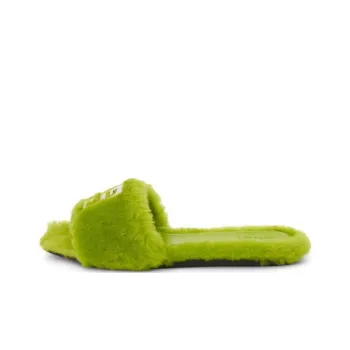 Givenchy Flat Mule '4G   Citrus Green Shearling'
