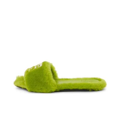 Givenchy Flat Mule '4G   Citrus Green Shearling'