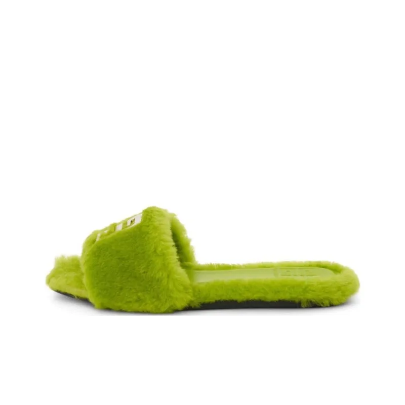 Givenchy Flat Mule '4G - Citrus Green Shearling'-0