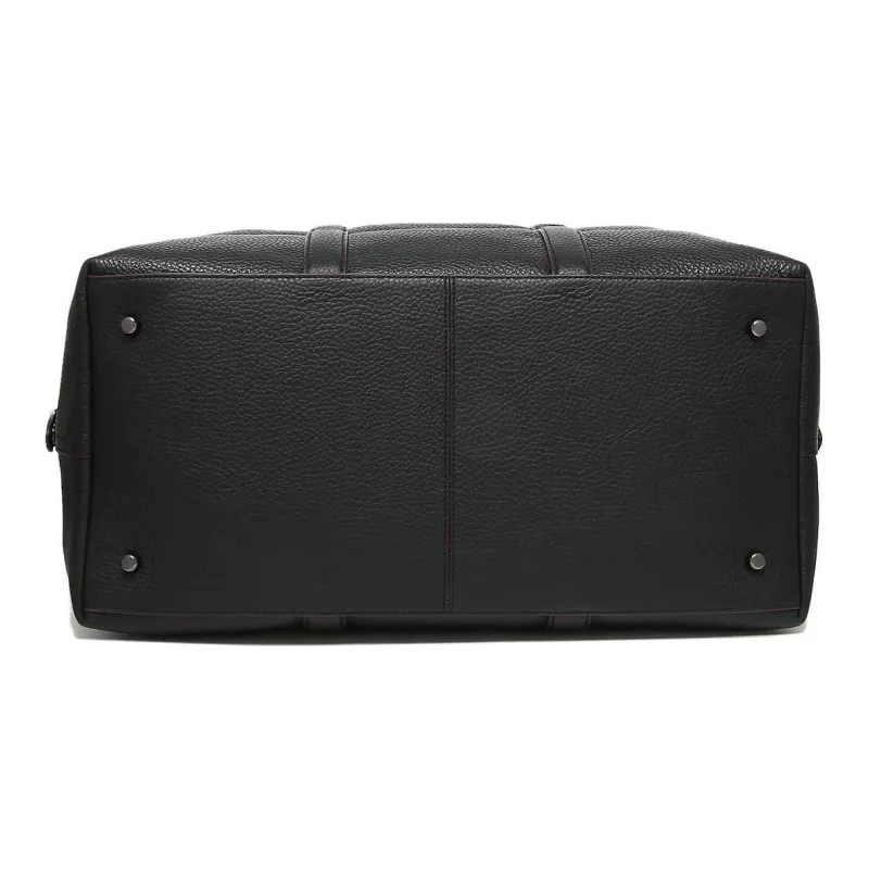 COACH Trekker Leather Handbag, Shoulder Bag, Crossbody Bag, Travel Bag Large Size Men's Black-4
