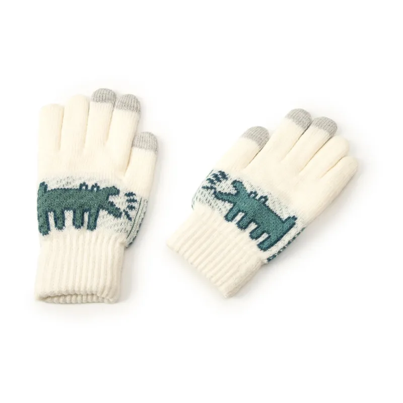 BAIJUAN Acrylic Knit Gloves Unisex-2
