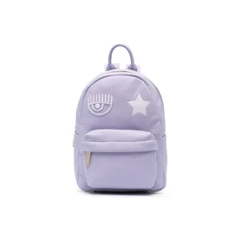 CHIARA FERRAGNI Eyelike Polyurethane Resin Backpack Women's Light Purple