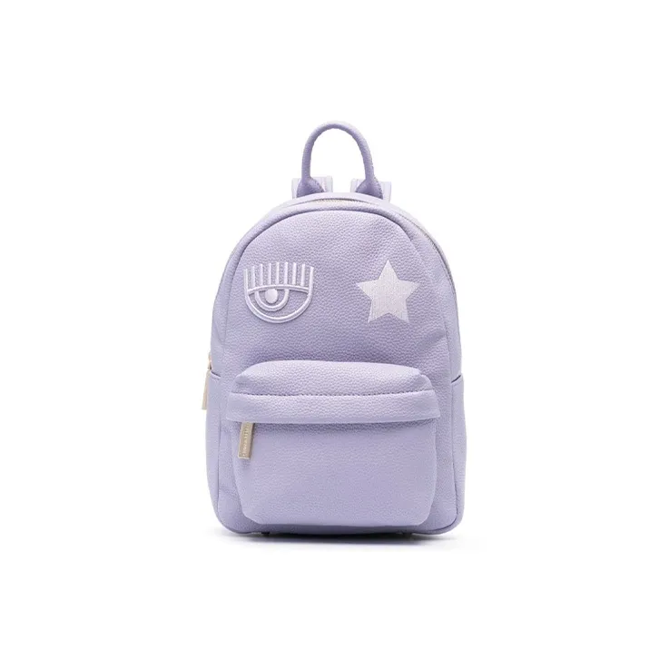 CHIARA FERRAGNI Eyelike Polyurethane Resin Backpack Women's Light Purple-0