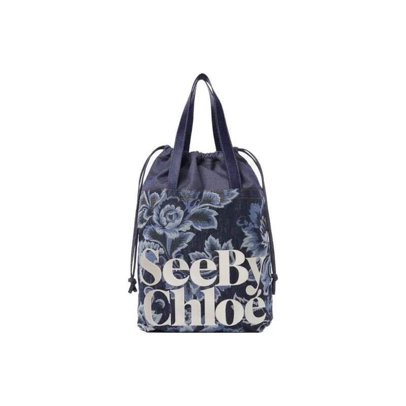 See By Chloe Cotton With Polyester Handbag Trumpets Women's Blue-0