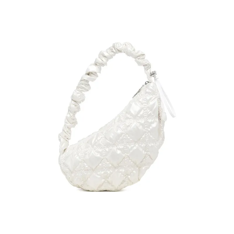CARLYN Polyester Shoulder Bag, Crossbody Bag, Handbag Regular Women's Pearl White-0