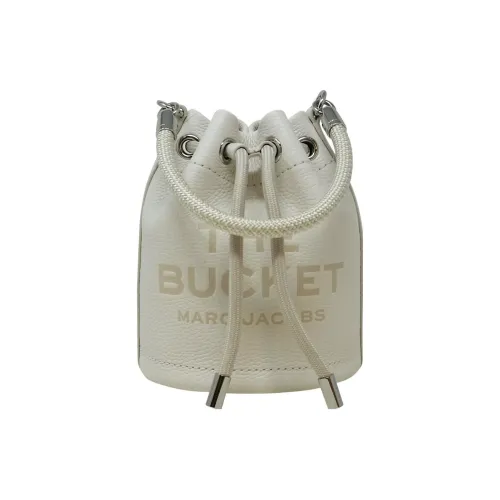 MARC JACOBS Leather Bucket Bag, Shoulder Bag, Crossbody Bag, Handbag Extra Mini Women's White